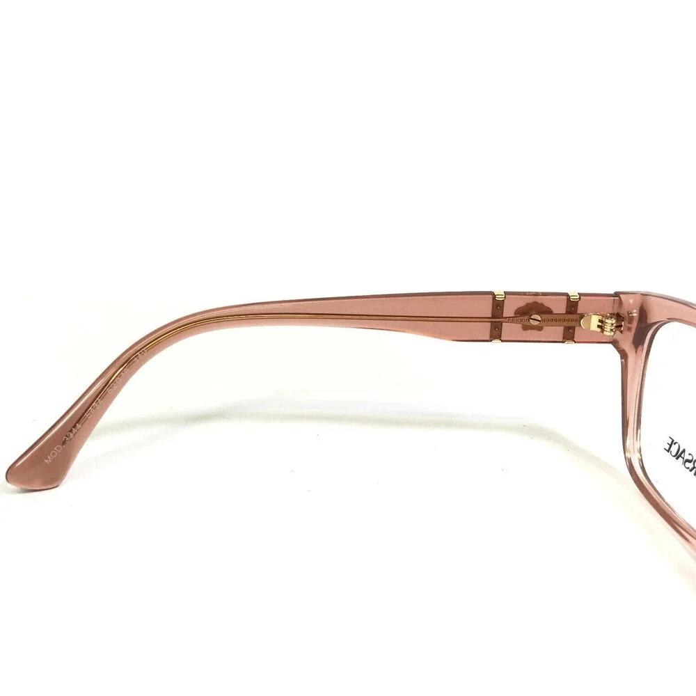 Versace Eyeglasses Frames MOD.3344 5434 Clear Pink Gold Medusa Logos 52-16-140